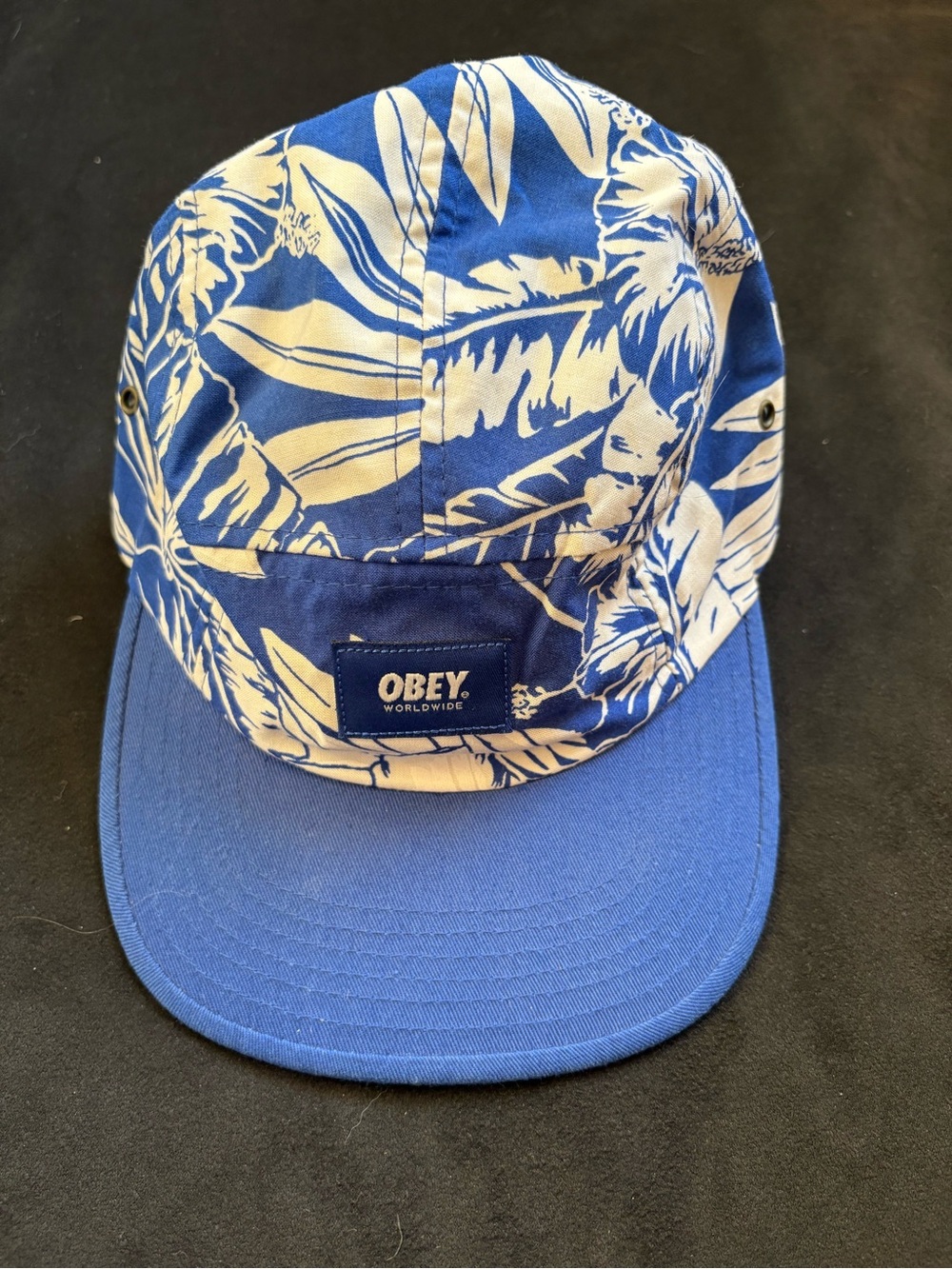 Obey Men’s Blue Floral Camp Cap